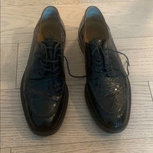 Mens Cole Haan black genuine crocodile shoes